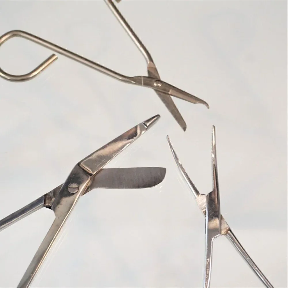 3 Vet Scissors Surgical Instruments Veterinarian Canine Feline Lot #1